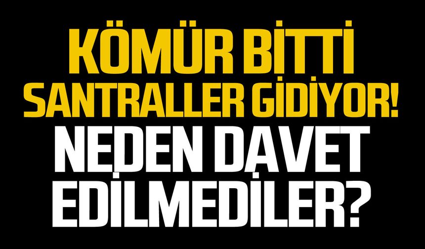 Kömür bitti santraller gidiyor!