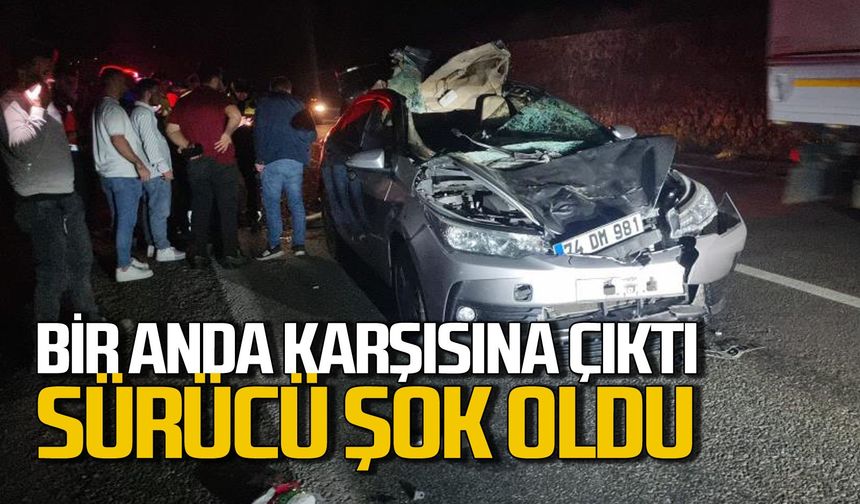 Sürücü şok oldu: Biranda karşısında çıktı araç pert oldu