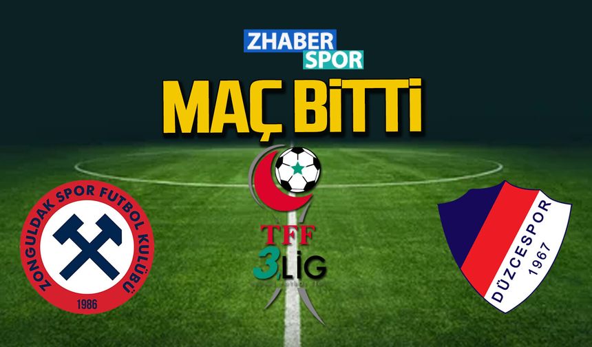 Zonguldakspor-Düzcespor maçı bitti.