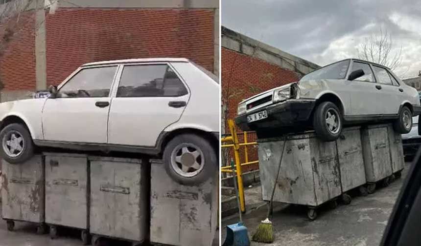 arabasını-çöpe-attı