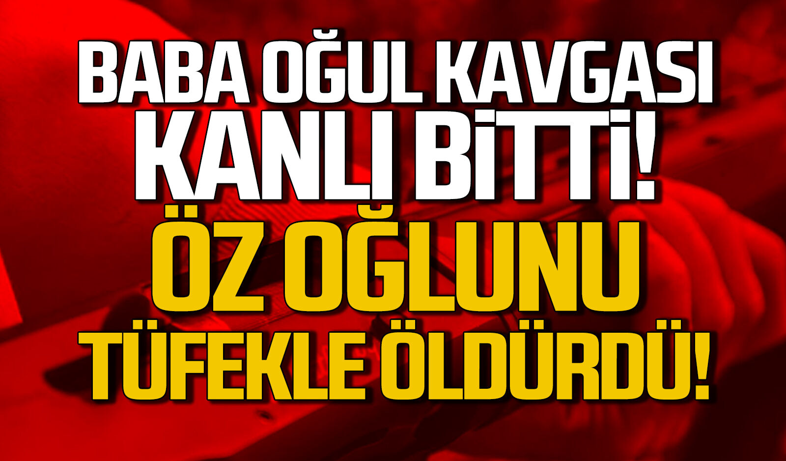 Baba oğul kavgası kanlı bitti