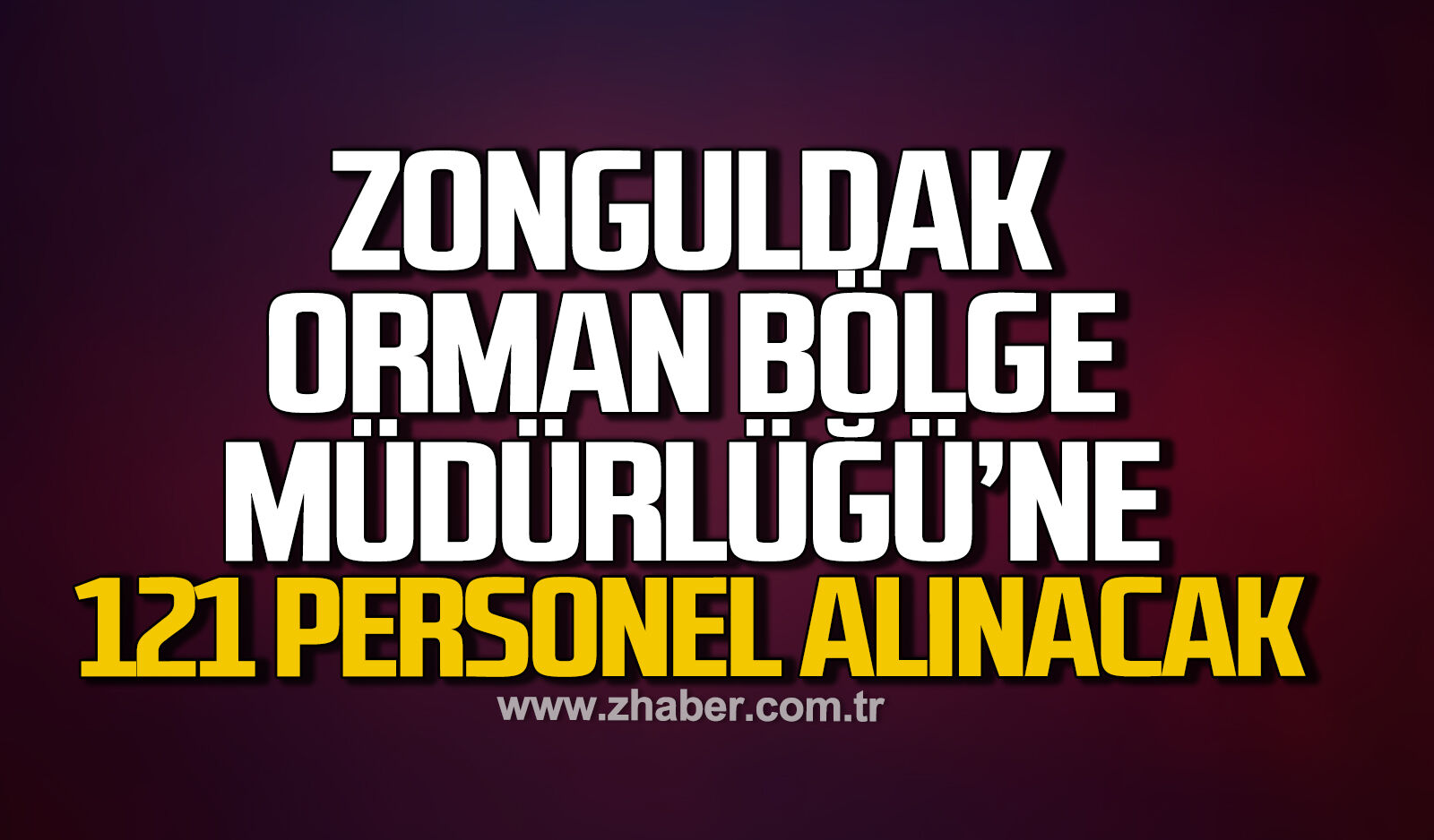 Zonguldak Orman Bölge Müdürlüğü’ne 121 Personel alınacak