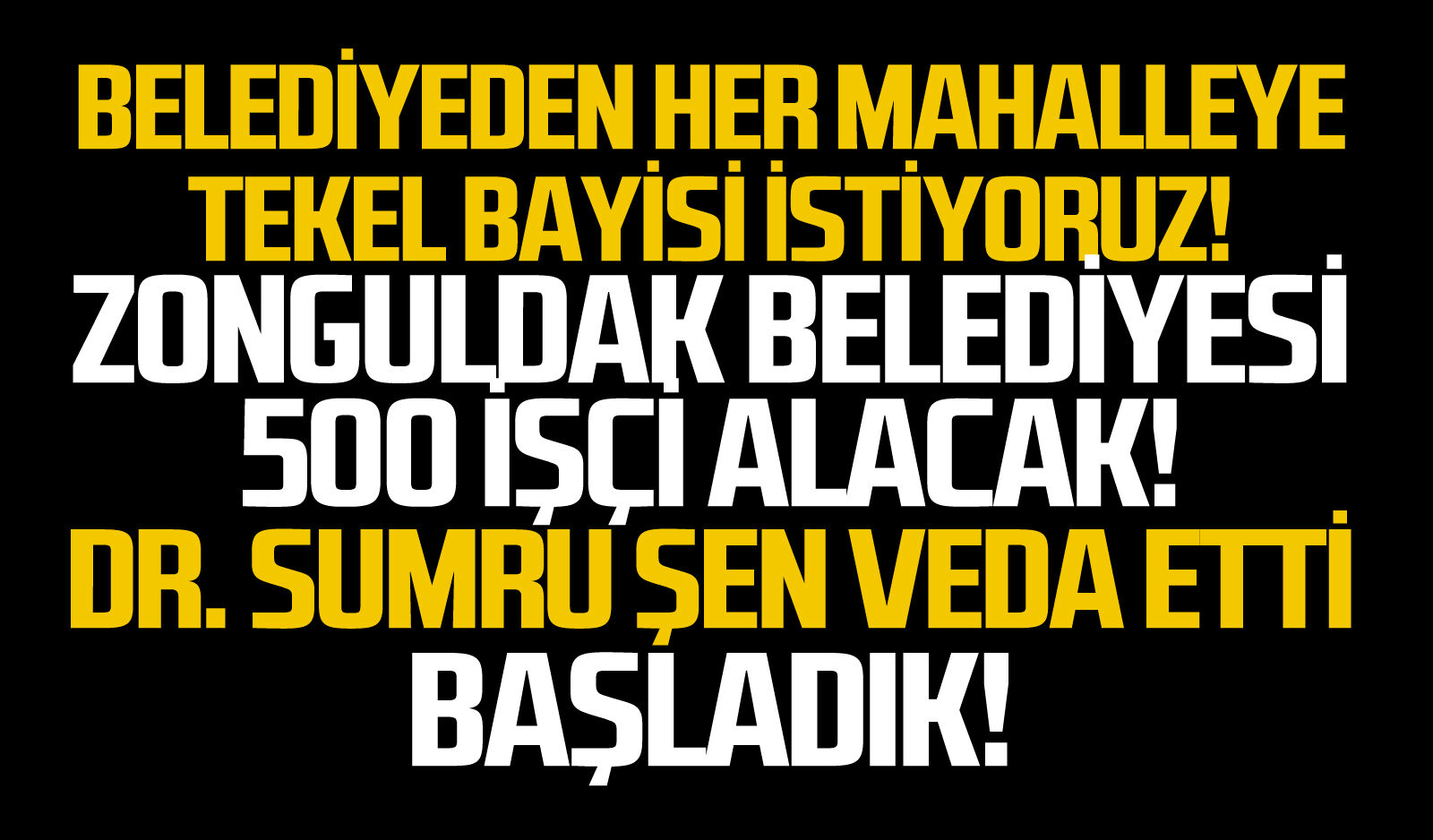 Belediyeden her mahalleye tekel bayisi istiyoruz!