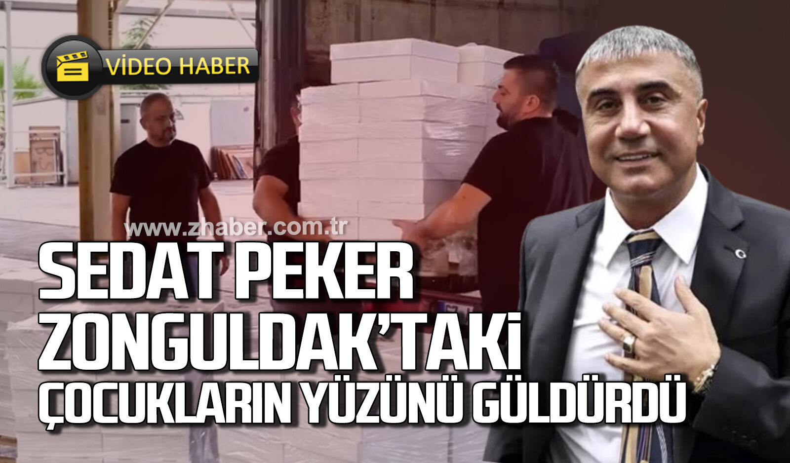 Sedat Peker Zonguldak’taki çocukların yüzünü güldürdü