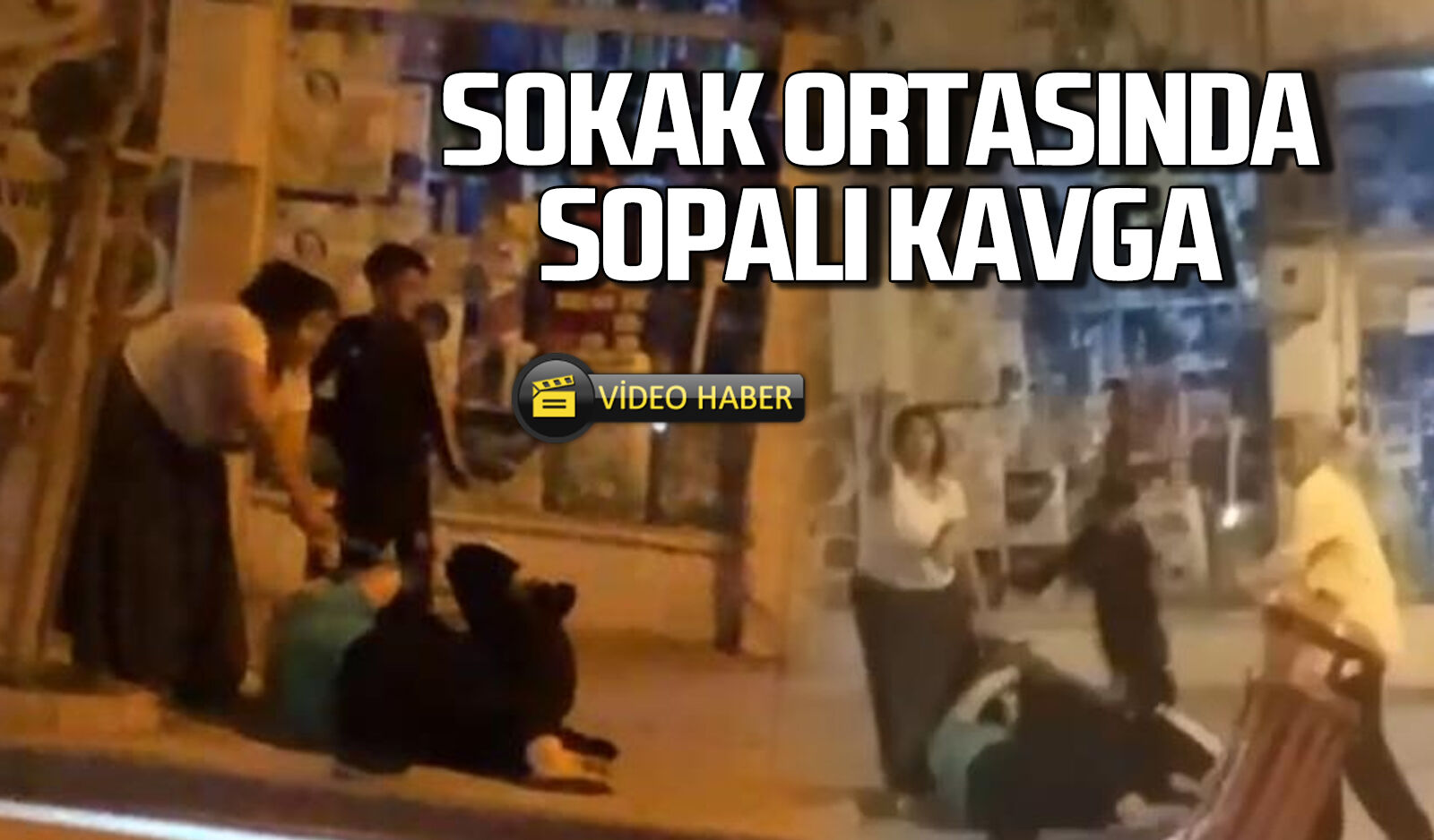 Sokak ortasında sopalı kavga... Yaralı var