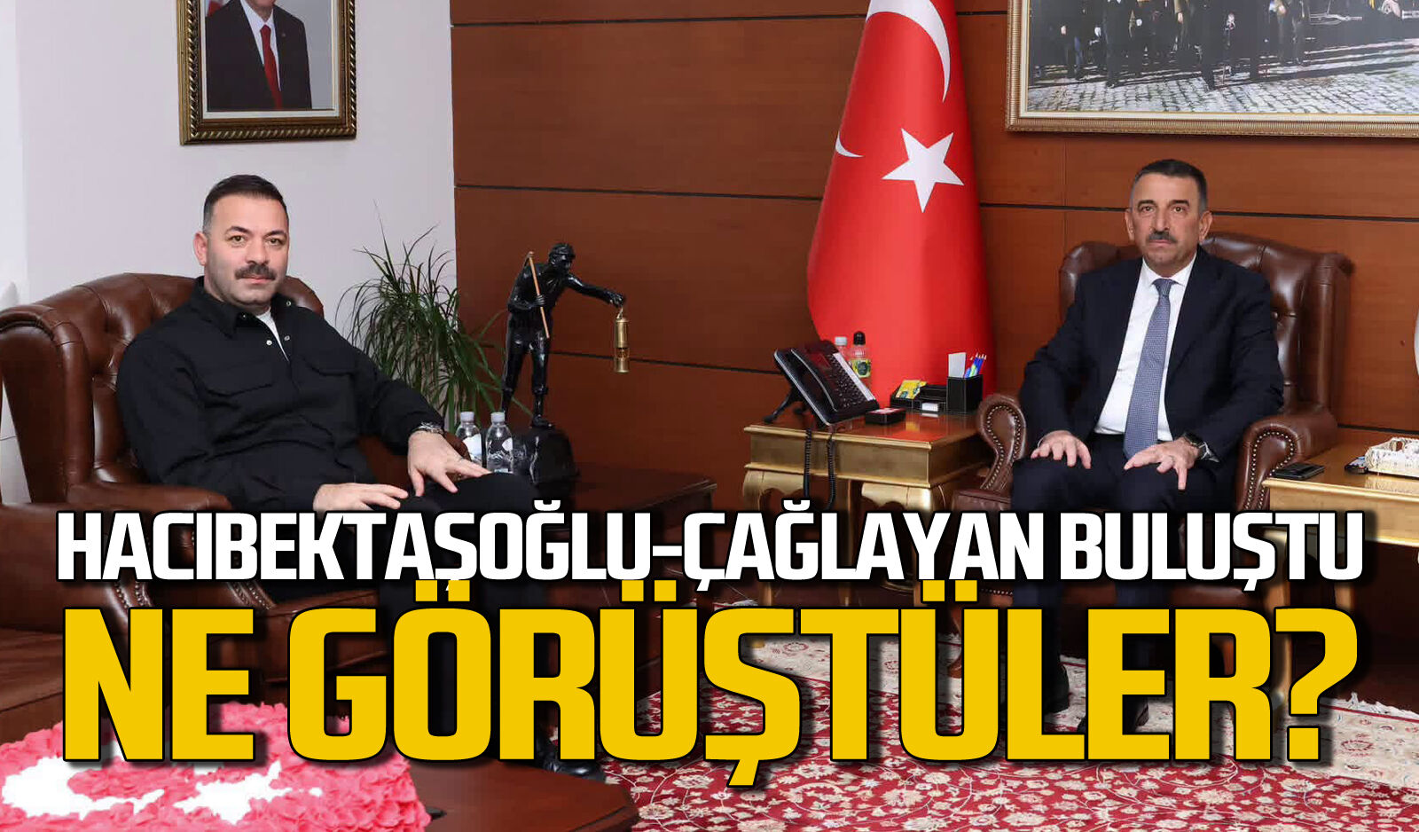 Vali Osman Hacıbektaşoğlu Mustafa Çağlayan’ı makamında kabul etti